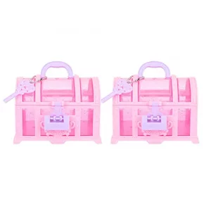 Alipis Treasure Trinket Chest Girl 2Pcs Jewelry little girl treasure box pretend treasure box baby girl treasure chest Box Toy Princess Little Girl J