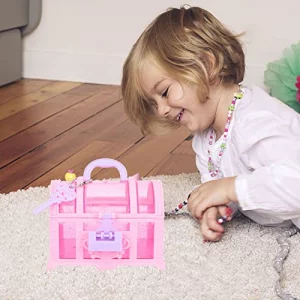 Alipis Treasure Trinket Chest Girl 2Pcs Jewelry little girl treasure box pretend treasure box baby girl treasure chest Box Toy Princess Little Girl J
