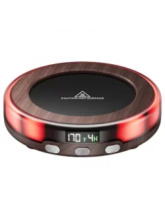 Gaiatop Coffee Mug Warmer for Desk 3 Temp Settings 2-9Hrs Timer 3 Colorful Romantic Atmosphere Light Modes Beverage Heating Plate with Digital Displa