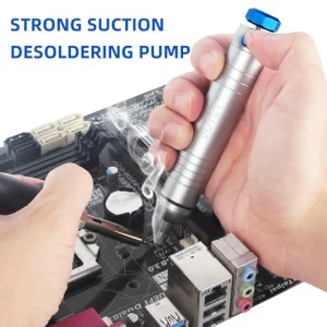 VOTCT Solder Sucker No Clog Desoldering Pump for Solder Removing with Replaceable Heat Resistan Silicone Sucking Nozzle Desoldering Tool Sodering Pum