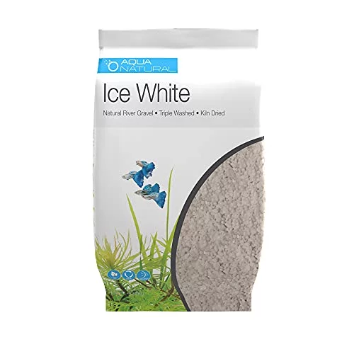 Aqua Natural Ice White 10Lb Gravel Substrate For Aquascaping Aquariums ...