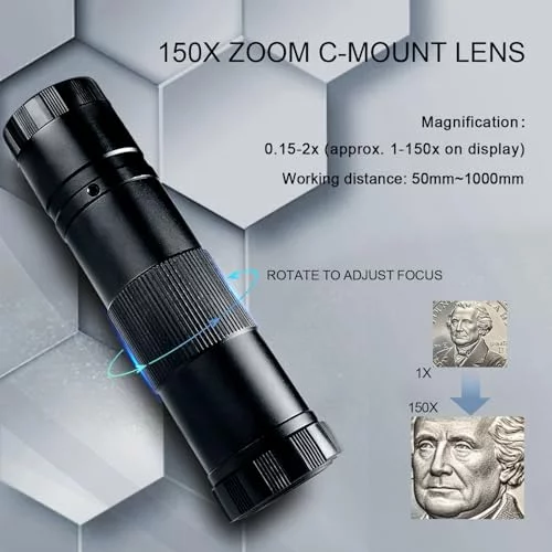 NICE-POWER Digital Microscope Camera 13MP 1080P HDMI VGA Industrial ...