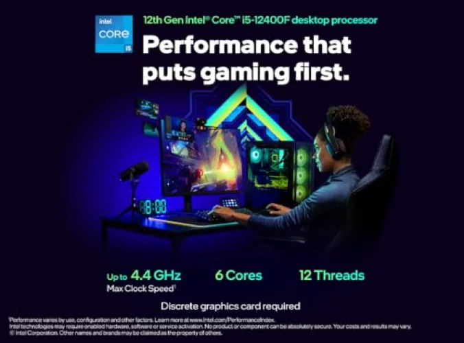 Intel Core I5-12400F Alder Lake Processor - 6-Core 2.5GHz LGA 1700 CPU For Gaming & Desktop PCs