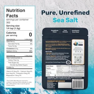 Baja Gold Mineral Sea Salt - Pure Authentic Fine Grind Salt for Cooking Baking Natural Baja Salt for Culinary Uses Great for Finishing Dishes 1 lb. R
