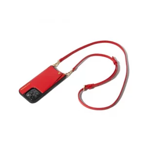 Bandolier Emma Crossbody Wallet Phone Case for iPhone 16 Pro Max. 100 Genuine Pebble Leather. Adjustable Removable Crossbody Strap. Card Holder with