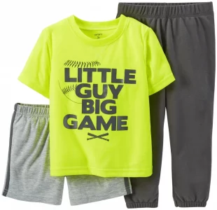 Carter s Baby Boys' 3 Piece Graphic Pj Set (Baby) - Little Guy - 12 Months