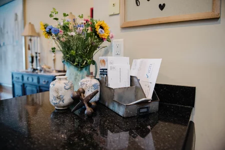 Creative Co-Op Da6881 Metal Desk Organizer With 4 Compartments In Galvanized Finish