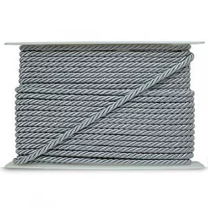 Expo International Savannah Twisted Cord Trim, 20 Yd/3/8, Gray