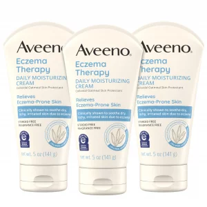 Aveeno Eczema Therapy Daily Moisturizing Body Cream For Sensitive Skin, Soothing Eczema Relief Cream, Colloidal Oatmeal & Ceramide For Dry & Itchy Sk