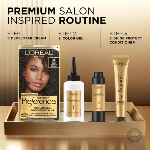 L'Oreal Paris Superior Preference Fade-Defying + Shine Permanent Hair Color, 5Cb Medium Chestnut Brown, Pack Of 1, Hair Dye