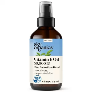 Sky Organics Vitamin E Oil Blend For Face 36,000 Ius To Moisturize, Restore & Smooth, 4 Fl. Oz
