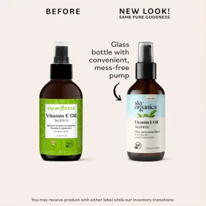 Sky Organics Vitamin E Oil Blend For Face 36,000 Ius To Moisturize, Restore & Smooth, 4 Fl. Oz