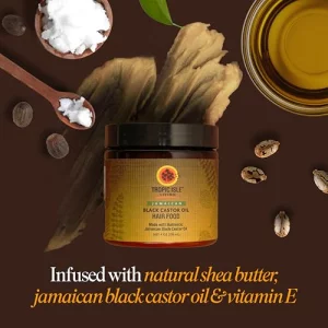 Tropic Isle Living Jamaican Black Castor Oil Hair Food 4 Oz (Pack Of 2)