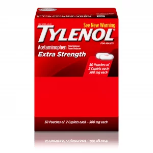 Tylenol Extra Strength Pain Relief Caplets With 500Mg Acetaminophen, Pain Reliever & Fever Reducer Medicine For Headache, Backache & Menstrual Pain R