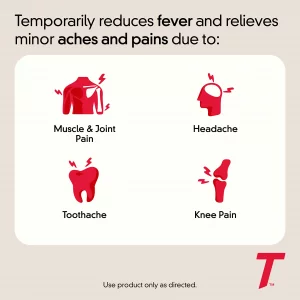 Tylenol Extra Strength Pain Relief Caplets With 500Mg Acetaminophen, Pain Reliever & Fever Reducer Medicine For Headache, Backache & Menstrual Pain R