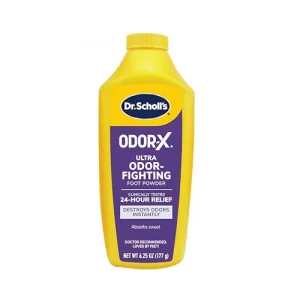 Dr. Scholl'S Odor-Fighting X Foot Powder, Yellow, 6.25 Ounce (Pack Of 3)