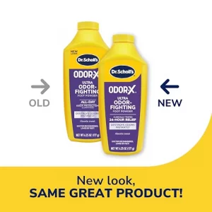 Dr. Scholl'S Odor-Fighting X Foot Powder, Yellow, 6.25 Ounce (Pack Of 3)