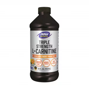 Now Sports Nutrition, L-Carnitine Liquid, Triple Strength 3000 Mg, Citrus, 16-Ounce