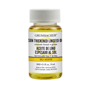 Grumbacher Sun-Thickened Linseed Oil Medium for Oil Paintings, 2-1/2 Oz. Jar, #5832
