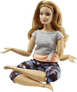 Barbie Made To Move Dolls With 22 Joints And Yoga Clothes, Floral, Pleach
