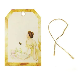 Wrapables Rose Girl Printing Tag, Set Of 24