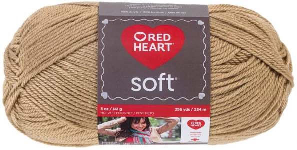 Red Heart E728_9388 Heart Soft Yarn, Wheat