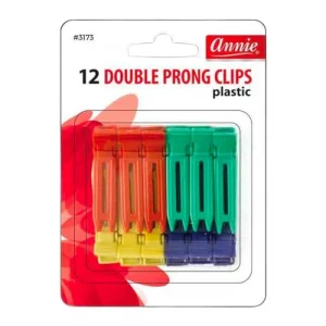 Annie Plastic Double Prong Clips #3173