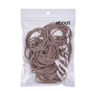 100 Pieces Hair Elastics Hair Ties Ponytail Holders Hair Bands (5 x 0.3 cm, Blonde)
