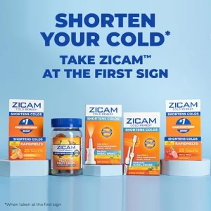 Zicam Cold Remedy Zinc Rapidmelts, Lemon-Lime with Echinacea, 25 Count (Pack of 1)