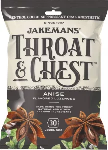 Jakemans Throat & Chest Menthol Cough Suppressant Anise - 30 Lozenges (4 Pack)
