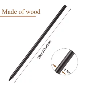Willbond 20 Pieces Vintage Wood Hair Sticks Pencil Hair Sticks Chopstick Hair Clip Black Long Hairpins, Chinese Hair Chopsticks For Women And Girls B
