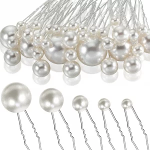 40 Packs Pearl Hair Pins Bridal Wedding Pearl Hair Accessories White Pearl Bobby Clips For Brides And Bridesmaids Hair Style