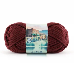 Lion Brand Yarn Hometown Yarn, Bulky Yarn, Yarn For Knitting And Crocheting, Napa Valley Pinot, 243 Foot (Pack Of 1)