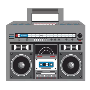 Beistle Novelty Boom Box Favors 3 Piece 80 S Theme Retro Decorations 1980 S Hip Hop Party Supplies Table Centerpieces, 4