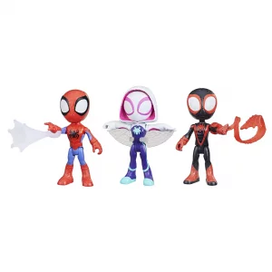 Marvel Spidey And His Amazing Friends 3 Pack, 4-Inch Scale Action Figures, Includes 3 Figures And 3 Accessories, Ages 3 And Up, Frustration Free Pack