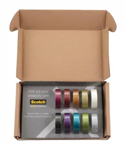 Scotch Glitter Washi Tape, 10 Rolls, Great For Use In Bullet Journal, School Supplies, Craft Supplies, And Teacher Appreciation Gifts (C517-10-Sioc)