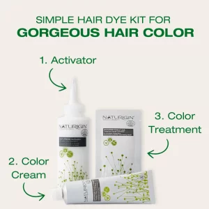 Naturigin Hair Dye Brown 4.0 - Permanent Hair Color 100% Gray Hair Coverage Certified Organic Ingredients, Nourishes The Hair, Ammonia Free Hair Colo