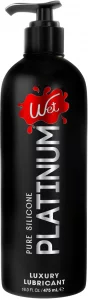 Wet Platinum Silicone Based Lube 16 Oz Bottle, Premium Personal Luxury Lubricant, Men, Women & Condom Compatible Water Resistant Non Sticky Hypoaller