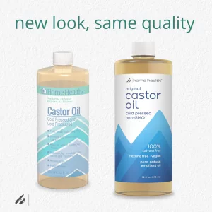 Home Health Original Castor Oil - 32 Fl Oz - Promotes Healthy Hair & Skin, Natural Skin Moisturizer - Pure, Cold Pressed, Non-GMO, Hexane-Free, Solve