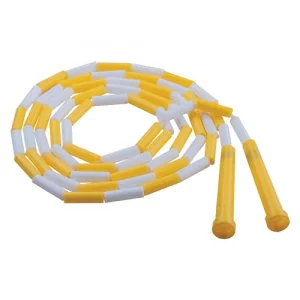 Champion Sports Plastic Segmented Jump Rope, White/Yellow