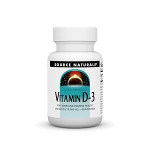 Source Naturals Vitamin D-3 10,000 Iu Soft Gel, 60 Count