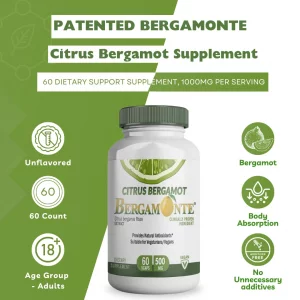 Citrus Bergamot Capsules 1,000 Mg Per Serving (2) 60 Capsules - (Patented Bergamonte Vegan)