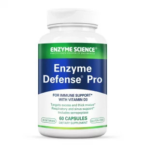 Enzyme Science Enzyme Defense Pro, 60 Capsules Immunity Support Supplement Formulated With Vitamin D3, L-Lysine, Calcium, And Protease