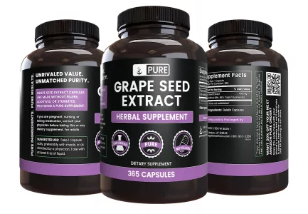 Pure Original Ingredients Grape Seed Extract (365 Capsules) No Magnesium Or Rice Fillers, Always Pure, Lab Verified