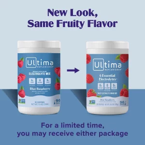 Ultima Replenisher Hydration Electrolyte Powder- 90 Servings- Keto & Sugar Free- Feel Replenished, Revitalized- Naturally Sweetened- Non- Gmo & Vegan