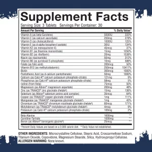 Gaspari Nutrition Anavite - Sports Multi-Vitamin With Amino Acids, Beta-Alanine And L-Carnitine, Enhanced Performance And Recovery, 180 Tablets