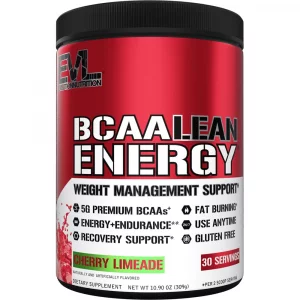 Evl Bcaa Lean Energy Powder - Pre Workout Green Tea Fat Burner Support With Bcaas Amino Acids And Clean Energizers - Bcaa Powder Post Workout Recover