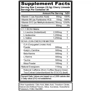 Evl Bcaa Lean Energy Powder - Pre Workout Green Tea Fat Burner Support With Bcaas Amino Acids And Clean Energizers - Bcaa Powder Post Workout Recover