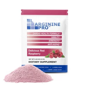 L-Arginine Pro Supplement On-The-Go Single Serve Travel Packets - 5,500Mg Of L-Arginine Plus 1,100Mg L-Citrulline (1 Bag (30 Packets), Raspberry)