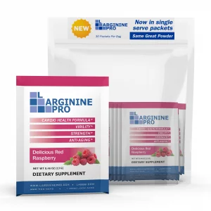 L-Arginine Pro Supplement On-The-Go Single Serve Travel Packets - 5,500Mg Of L-Arginine Plus 1,100Mg L-Citrulline (1 Bag (30 Packets), Raspberry)